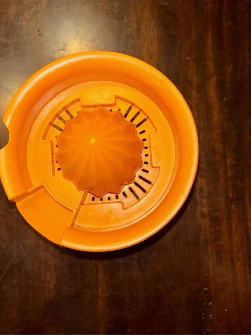 Clear Glass Juicer Orange lid for Oranges and lemons